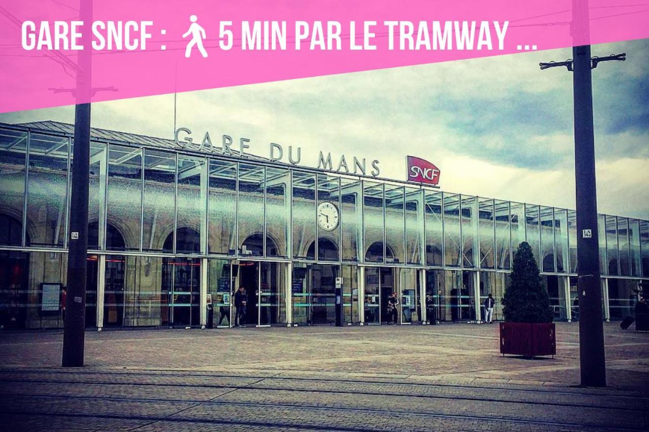 Tramway 12 Jaures Cosy Proche Gare Daire Le Mans Dış mekan fotoğraf